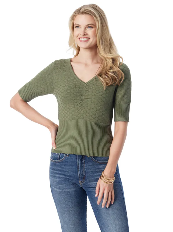Imani Top in Bronze Green sold by Jessica Simpson