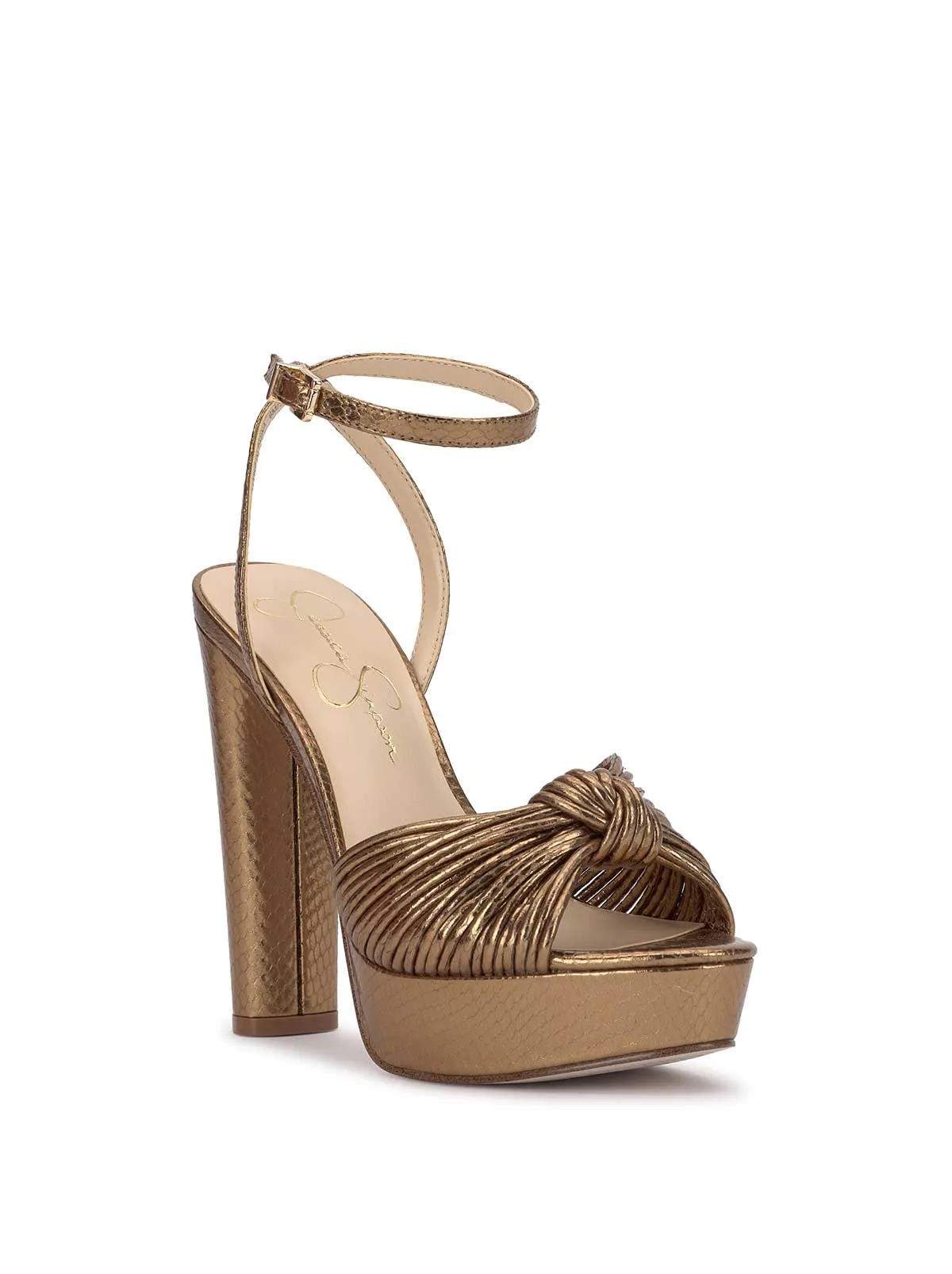 Immie Platform Sandal in Bronze Snake sold by Jessica Simpson product image thumbnail 4