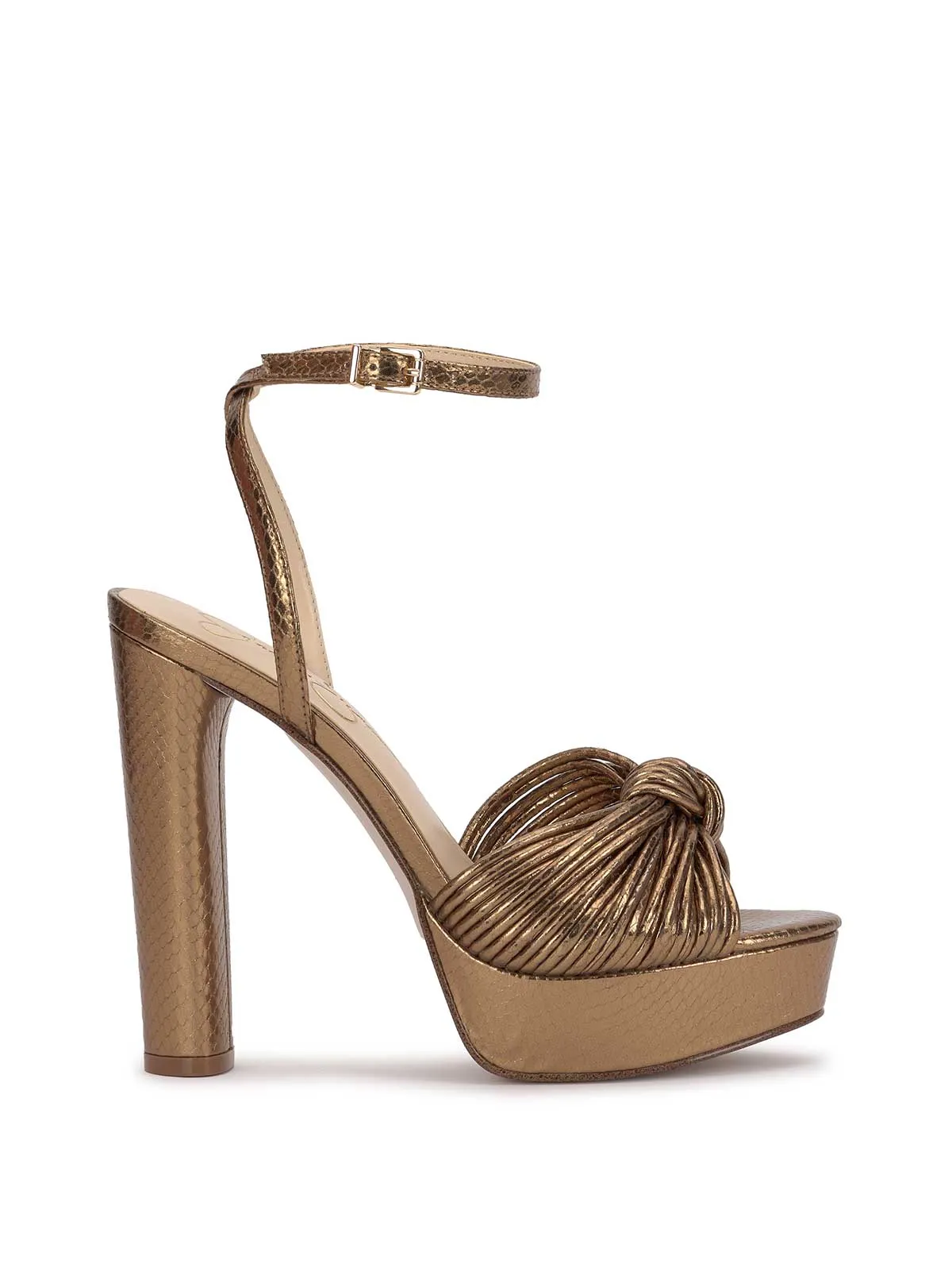 Immie Platform Sandal in Bronze Snake sold by Jessica Simpson
