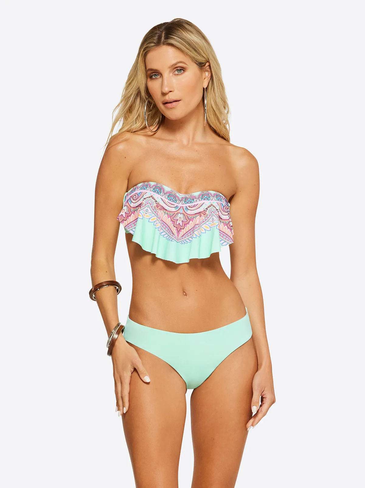 Carnival in Rio Handkerchief Bandeau in Cool Multi sold by Jessica Simpson