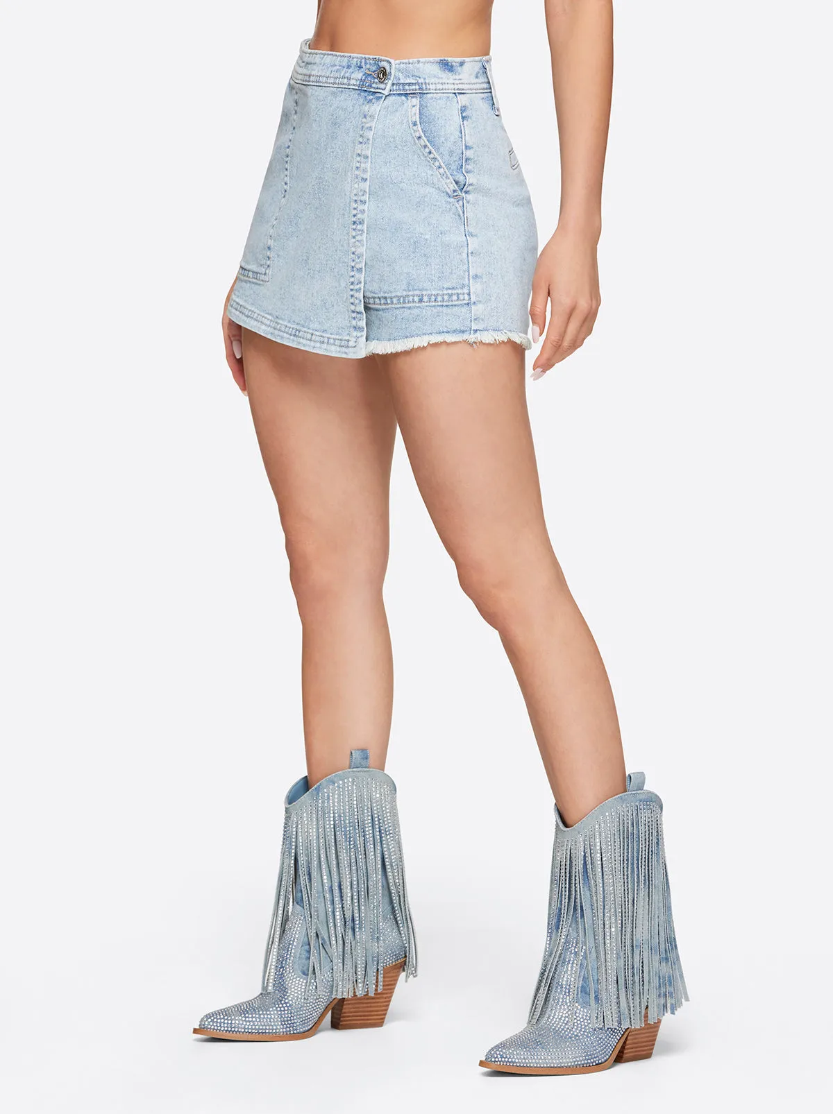 High Rise Denim Skort in Heavenly sold by Jessica Simpson product image thumbnail 3