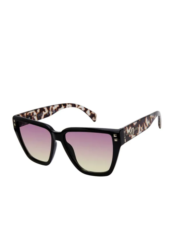 Star Studded Cat Eye Sunglasses in Black and Tortoise made by Jessica Simpson