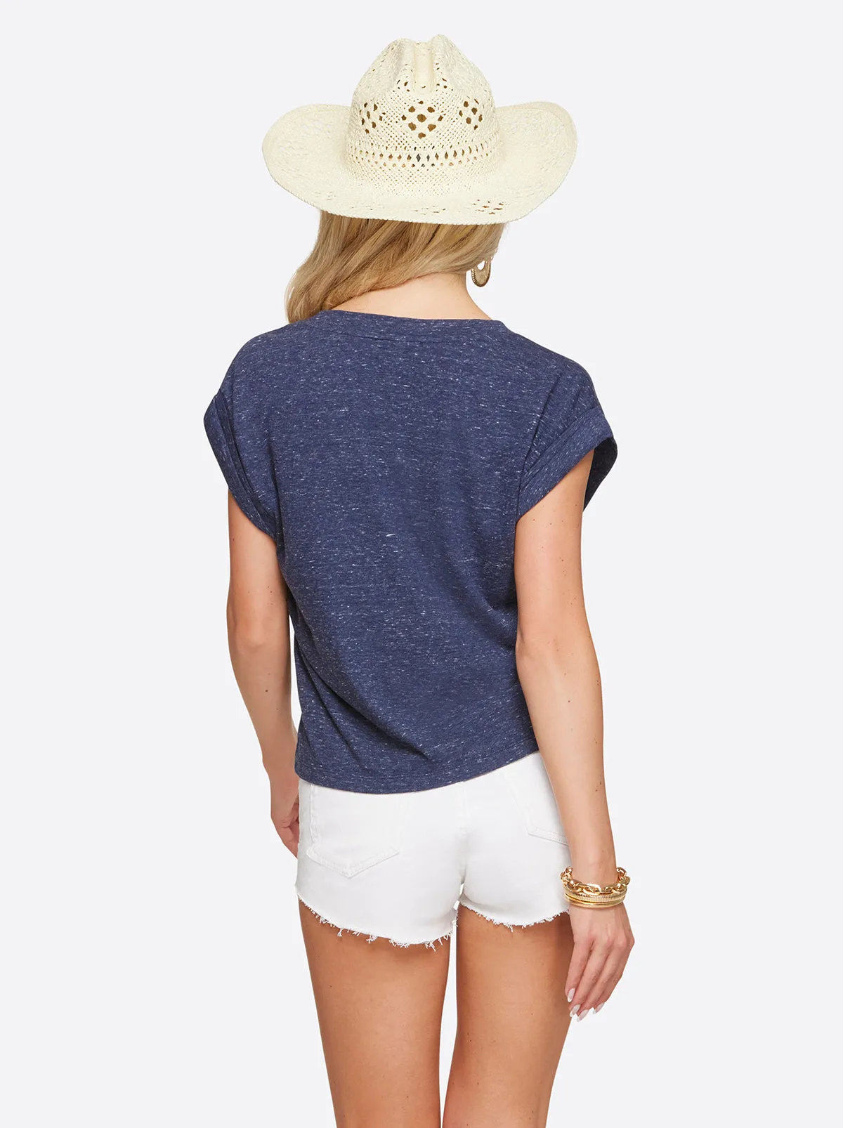 Hester Crop Tee in Medieval Blue sold by Jessica Simpson product image thumbnail 3