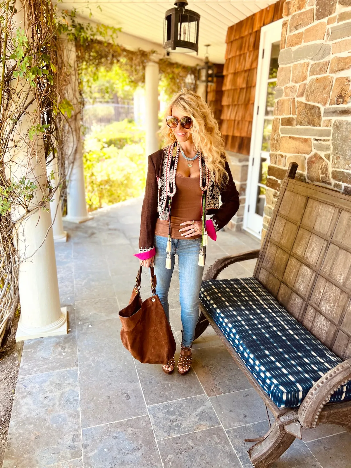 Over-Sized Oval Sunglasses in Tortoise sold by Jessica Simpson product image thumbnail 3