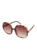 Over-Sized Oval Sunglasses in Tortoise sold by Jessica Simpson