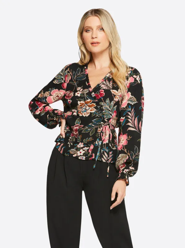 Tanya Top in Arcadian Blooms sold by Jessica Simpson