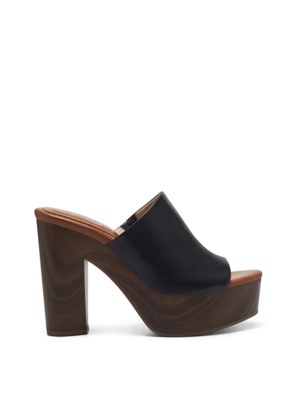 Shelbie Platform Slide in Black sold by Jessica Simpson