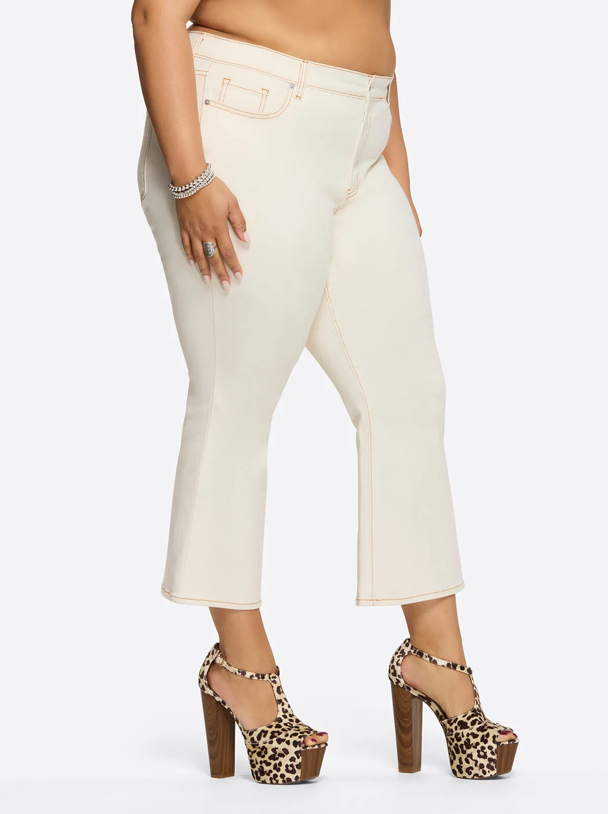 Charmed Ankle Flare in Ecru sold by Jessica Simpson product image thumbnail 3