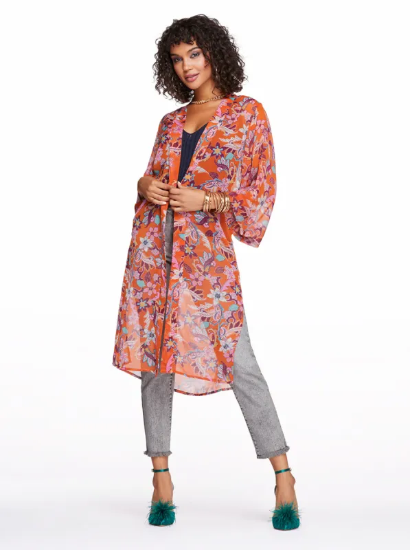 Tina Kimono in Vibrant Bouquet sold by Jessica Simpson