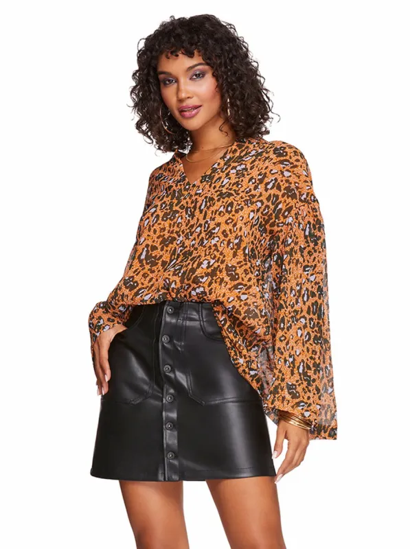 Jenna Top in Speckled Cheetah sold by Jessica Simpson