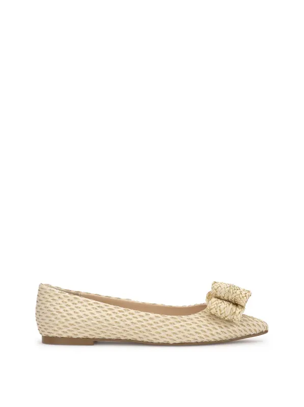 Whirzle Bow Ballet Flat in Natural sold by Jessica Simpson