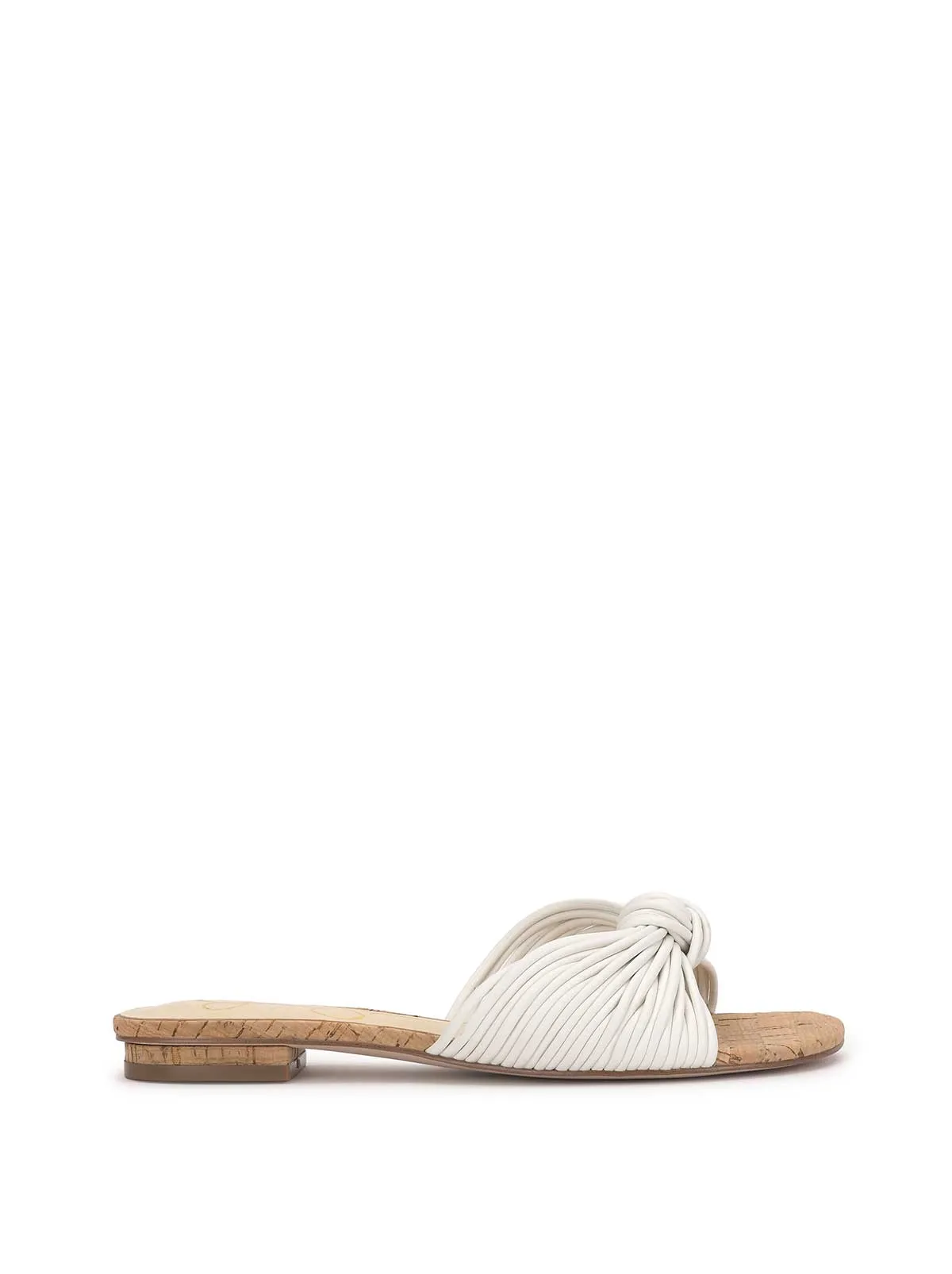Dydra Knotted Flat Sandal in White sold by Jessica Simpson