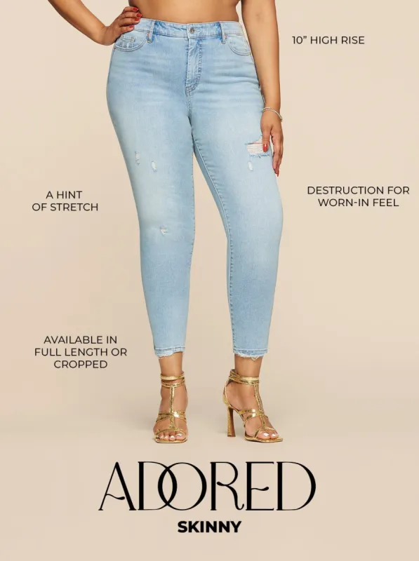 Adored Ankle Skinny Jeans in Hi-Lite sold by Jessica Simpson