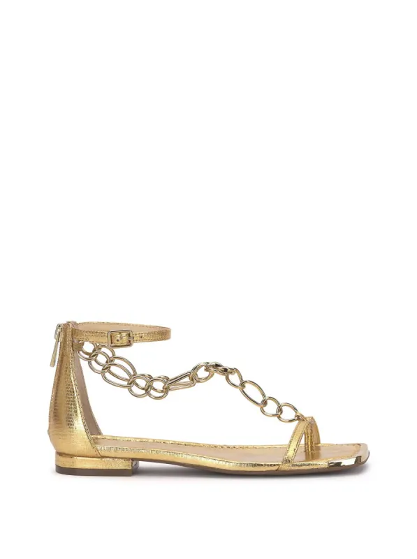 Edgey Flat Sandal in Sunset Gold sold by Jessica Simpson