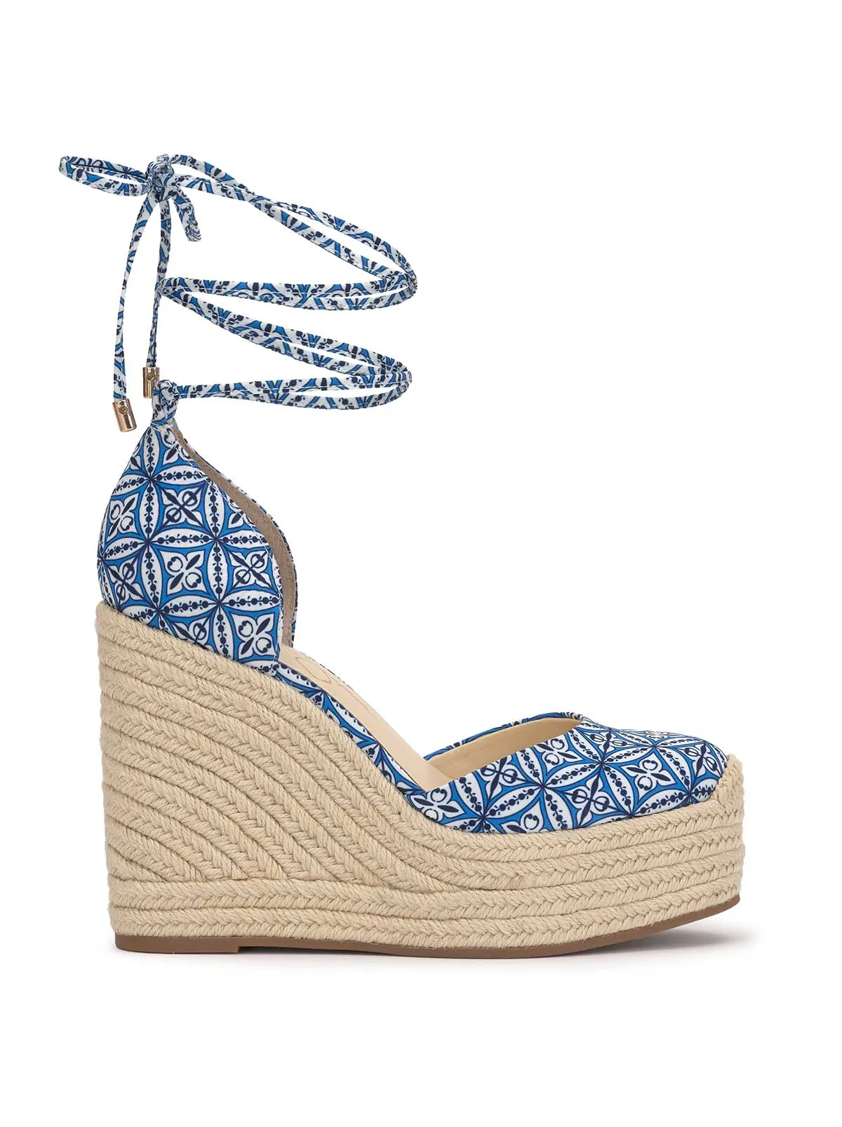 Weyla Espadrille Wedge in Blue Print sold by Jessica Simpson