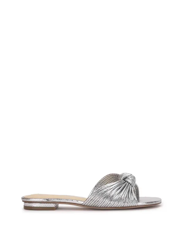 Dydra Knotted Flat Sandal in Silver sold by Jessica Simpson
