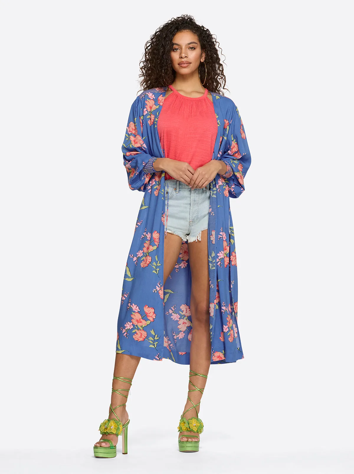 Amalia Kimono in Happy Floret sold by Jessica Simpson