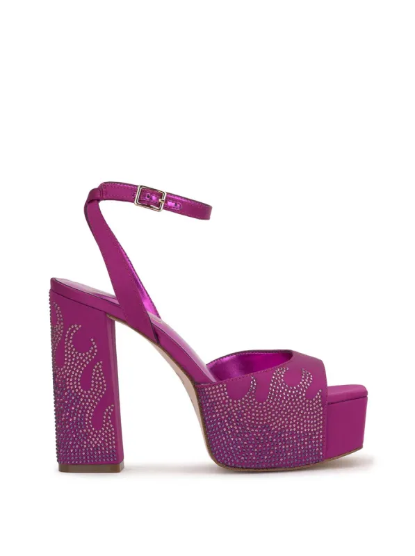 Lirio Platform Sandal in Mulberry sold by Jessica Simpson