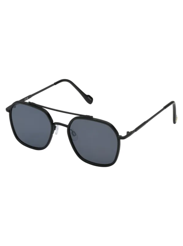 Square Metal Aviator Pilot Sunglasses in Black sold by Jessica Simpson