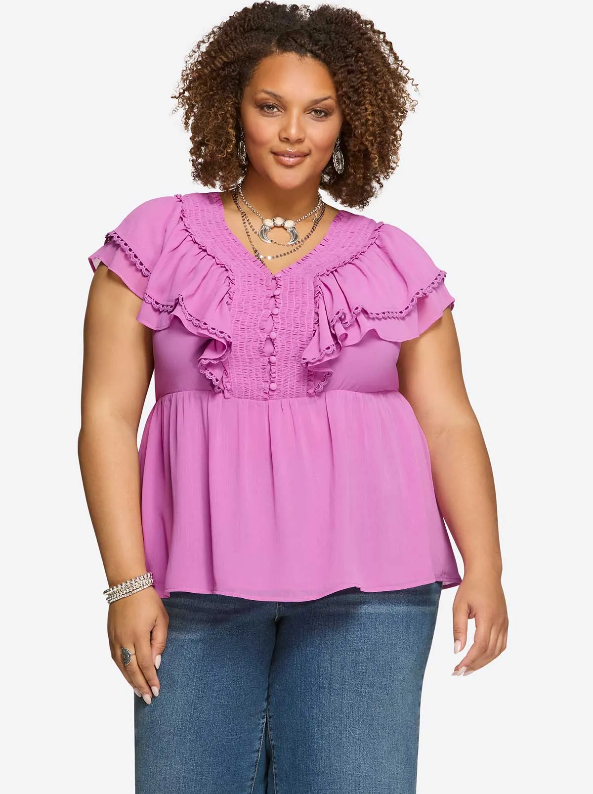 Nori Top in Raidiant Orchid sold by Jessica Simpson product image thumbnail 2