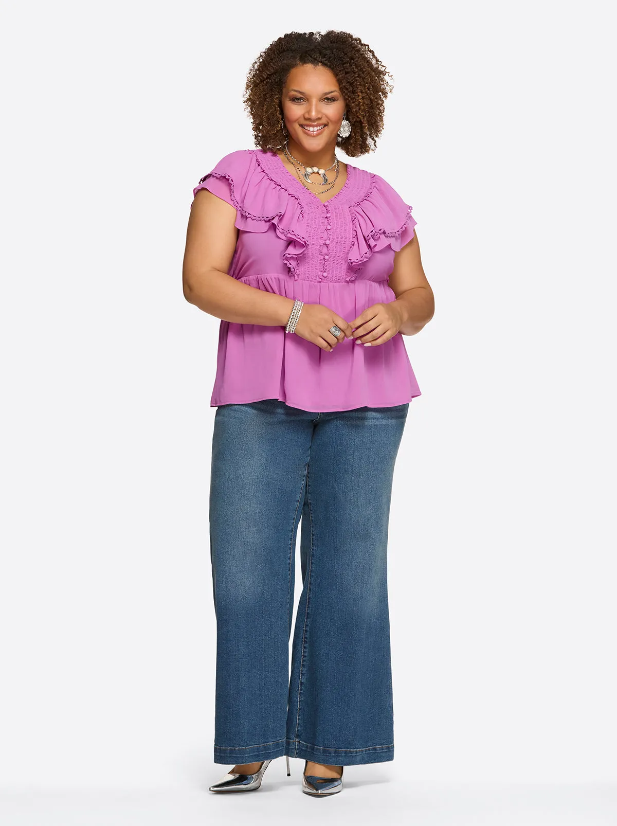 Nori Top in Raidiant Orchid sold by Jessica Simpson product image thumbnail 4