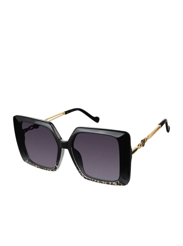 Glamorous Square Metal Temple Sunglasses in Black sold by Jessica Simpson