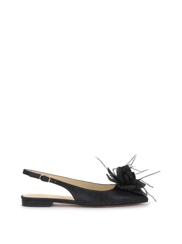 Evito Sling Back Ballet Flat in Black sold by Jessica Simpson