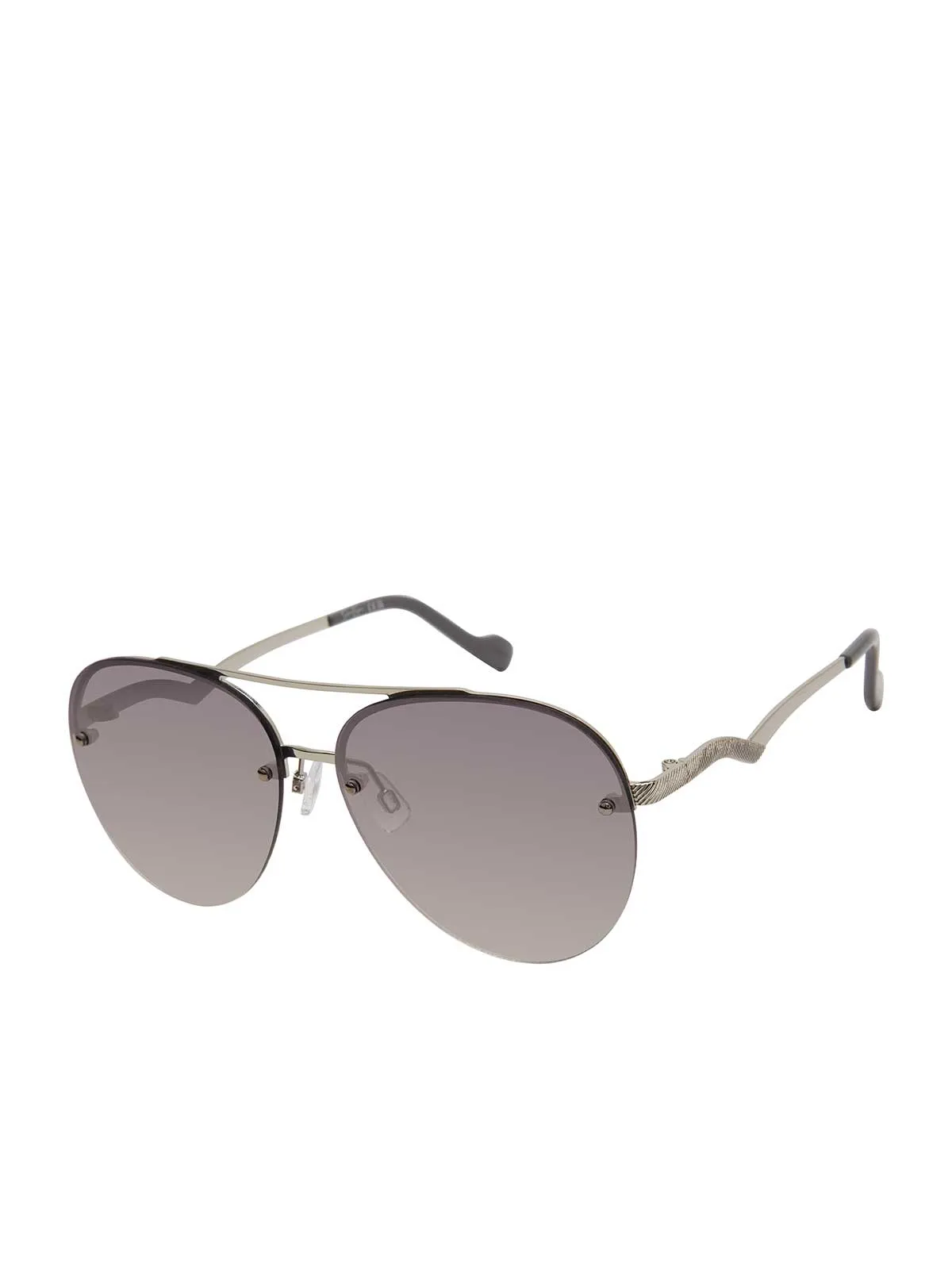 Rimless Metal Aviator Sunglasses in Silver sold by Jessica Simpson