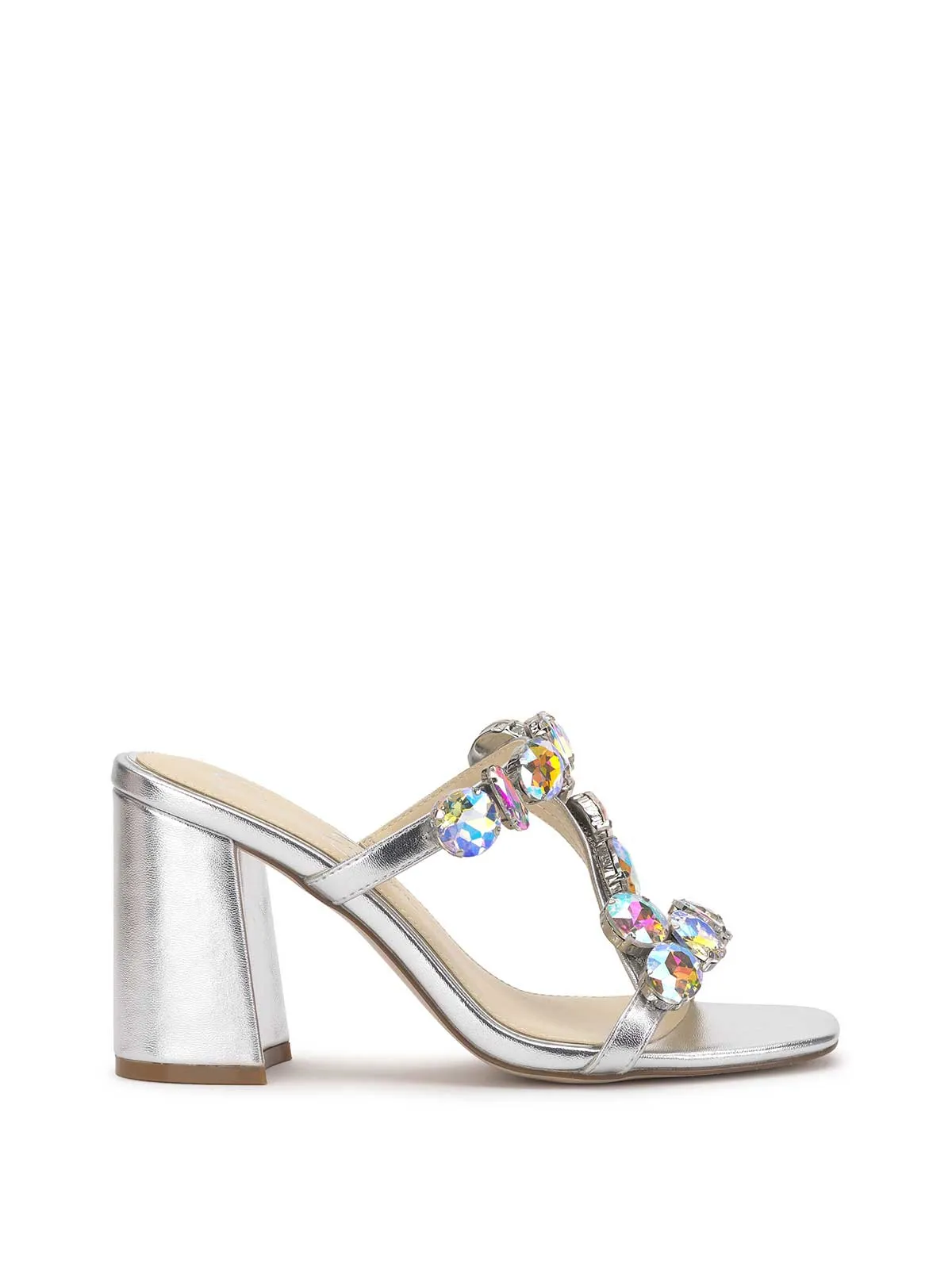 Amilir Block Heel in Silver sold by Jessica Simpson