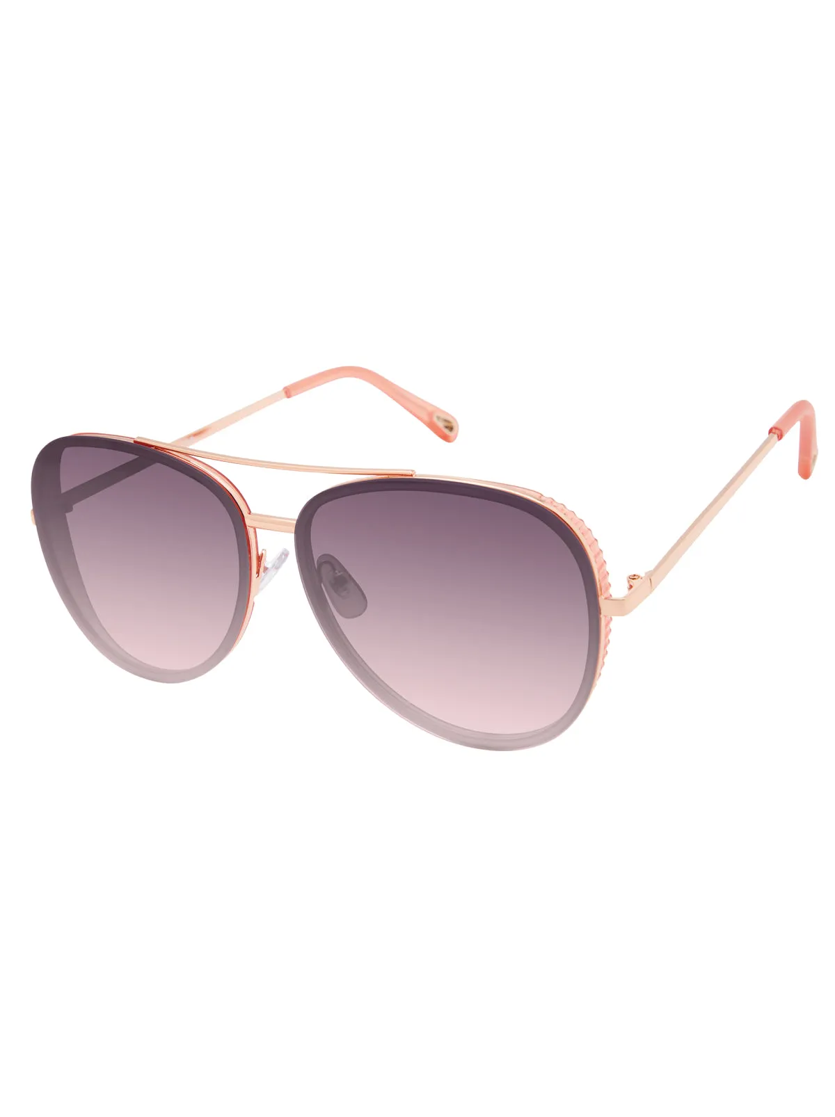 Glam Aviator Pilot Sunglasses in Rose Gold & Rose sold by Jessica Simpson