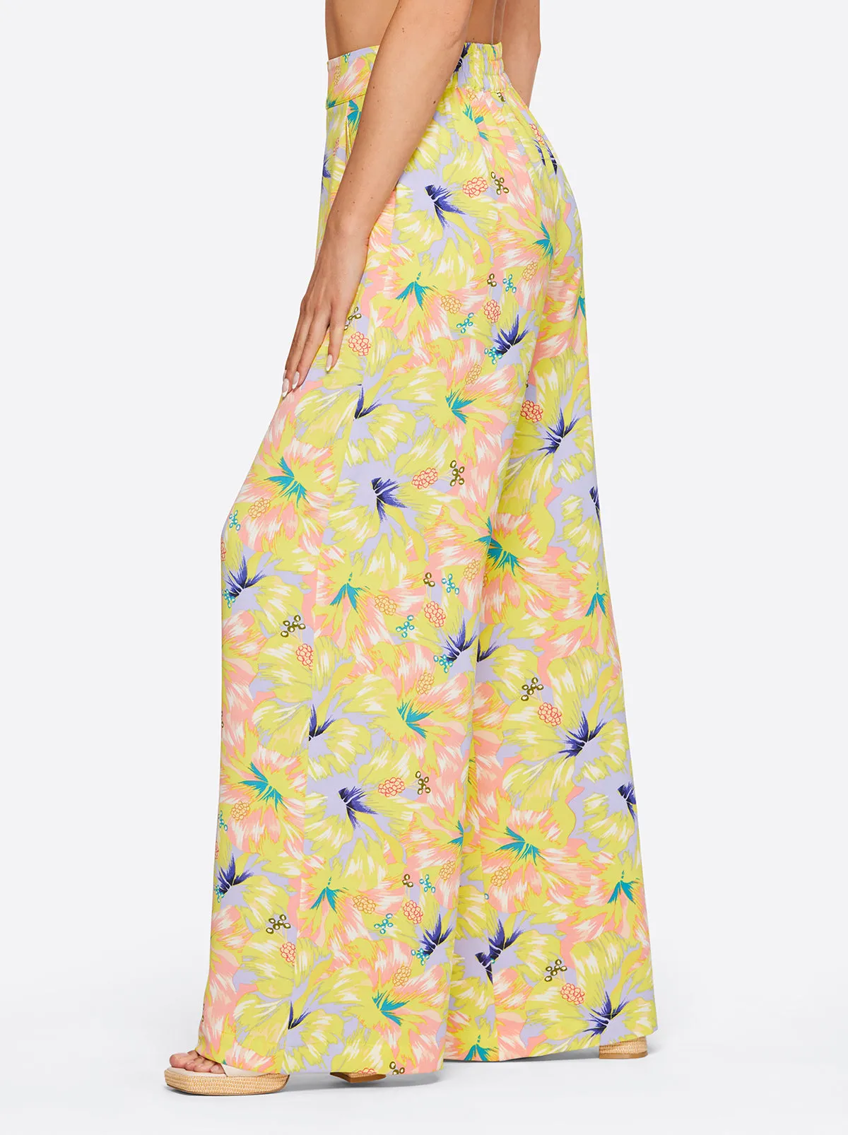 Winnie Wide Leg Pants in Candy Hibiscus sold by Jessica Simpson product image thumbnail 2
