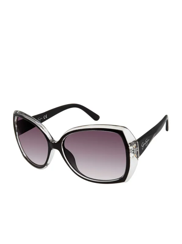Oversized Butterfly Sunglasses with Bifocal Readers in Black sold by Jessica Simpson
