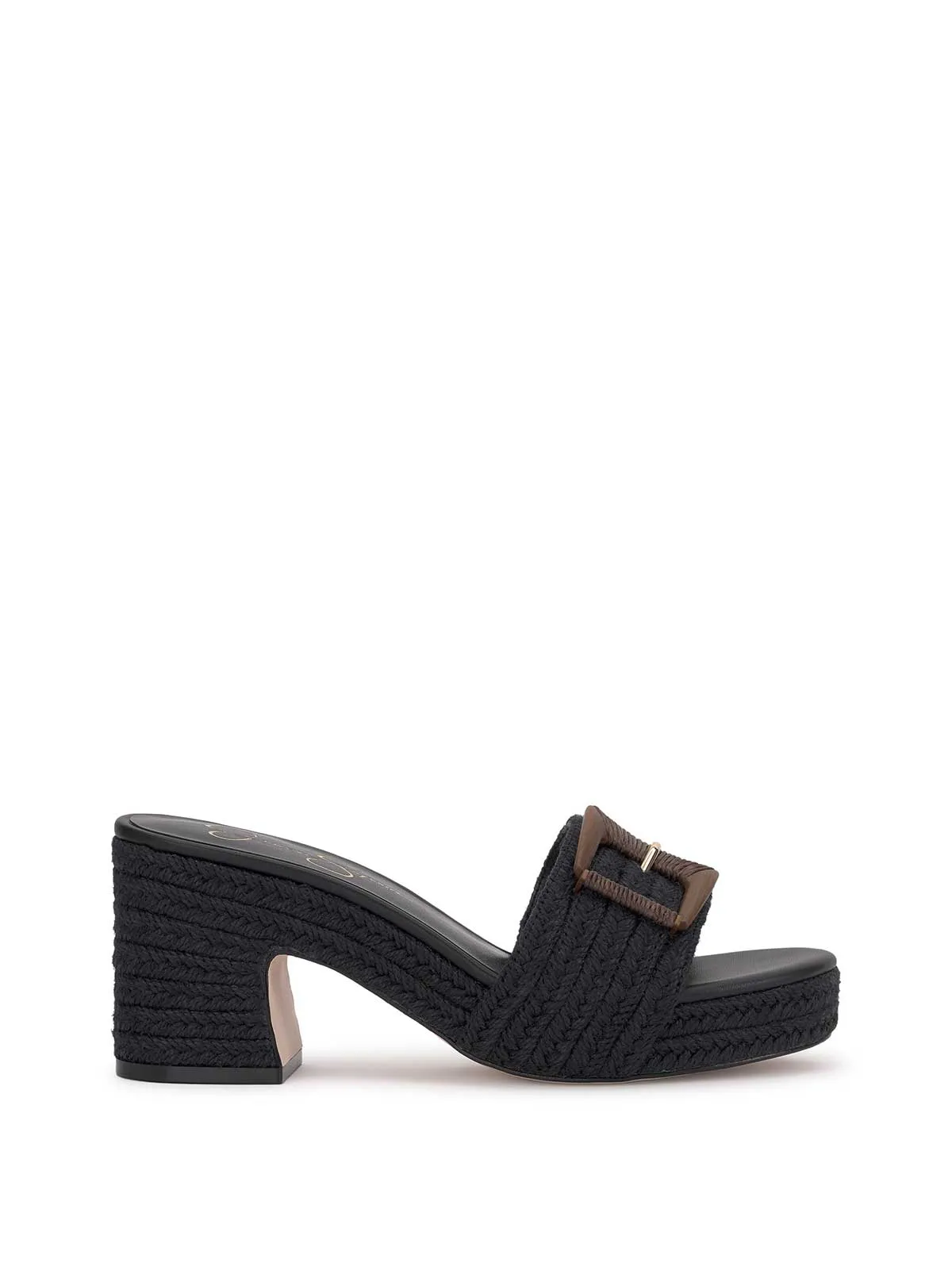 Peccio Buckle Platform in Black sold by Jessica Simpson
