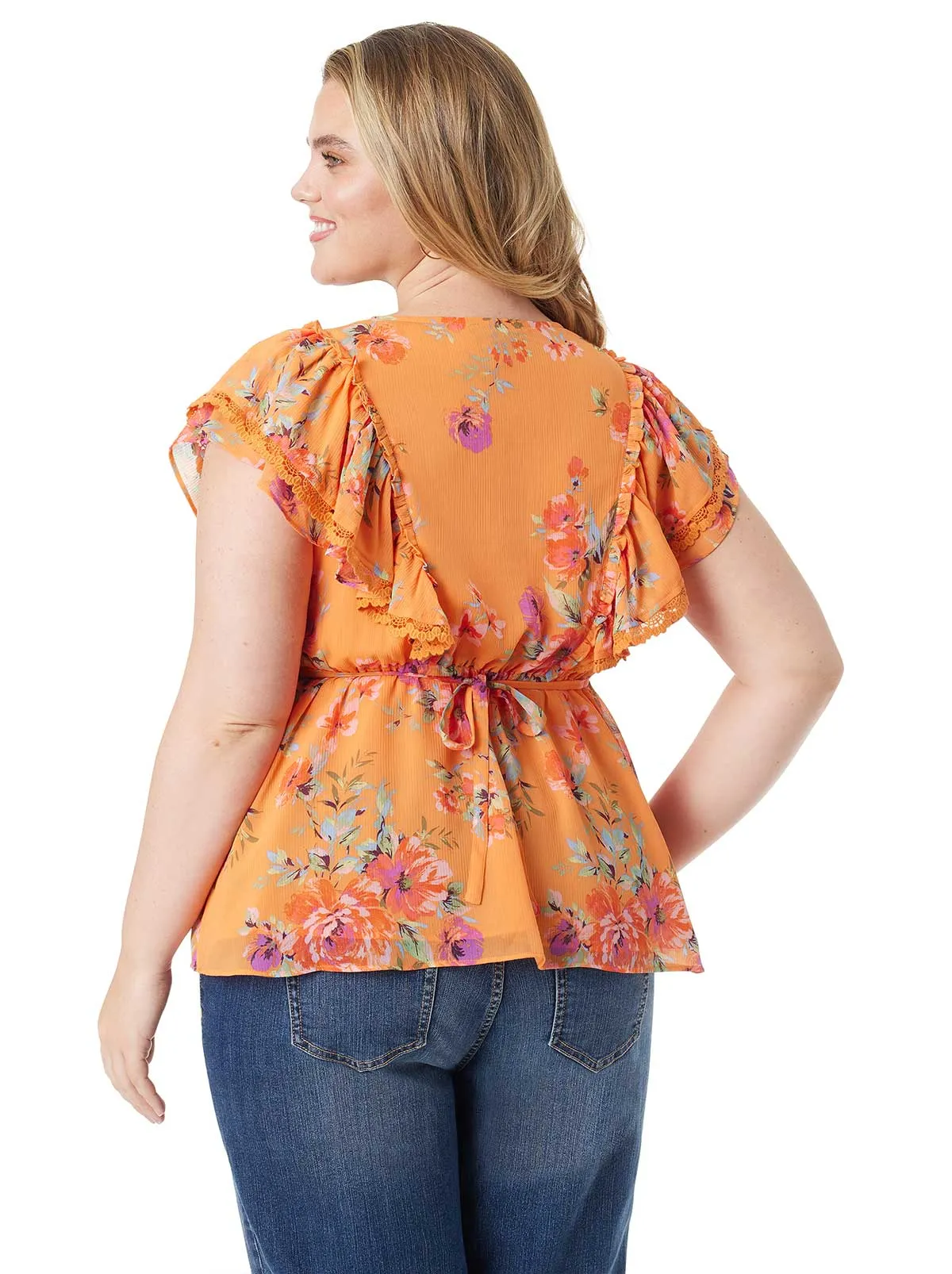 Nori Top in Watercolor Roses sold by Jessica Simpson product image thumbnail 3