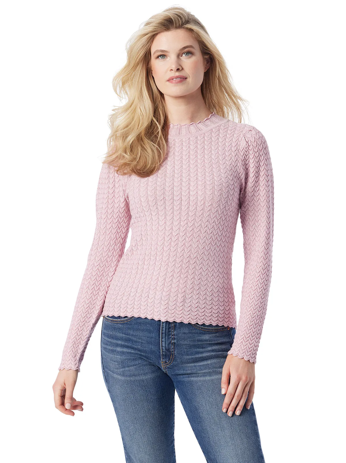 Camilla Sweater in Silver Pink sold by Jessica Simpson