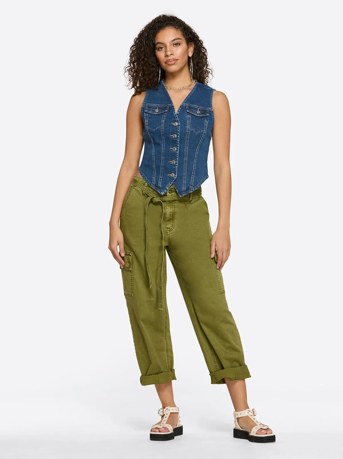 Denim Vest in Presence sold by Jessica Simpson product image thumbnail 4