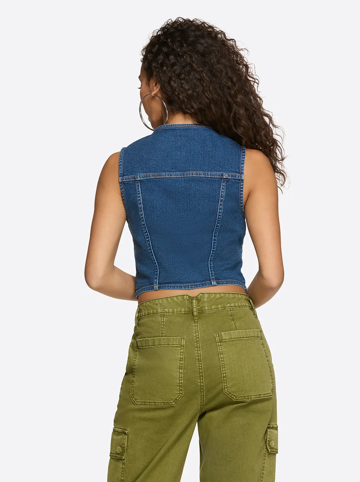 Denim Vest in Presence sold by Jessica Simpson product image thumbnail 3
