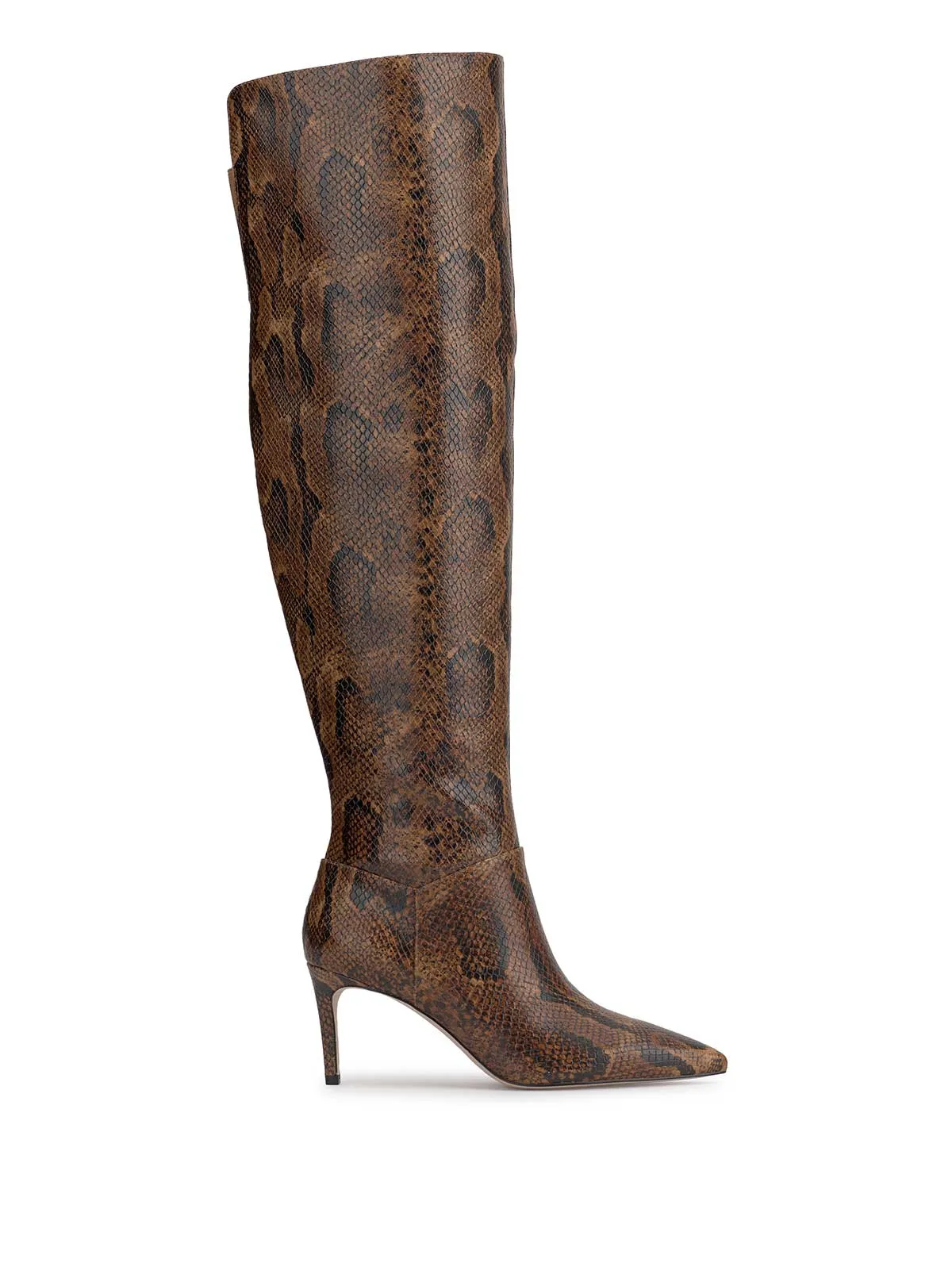 Verity Stiletto Boot in Sand Snake sold by Jessica Simpson