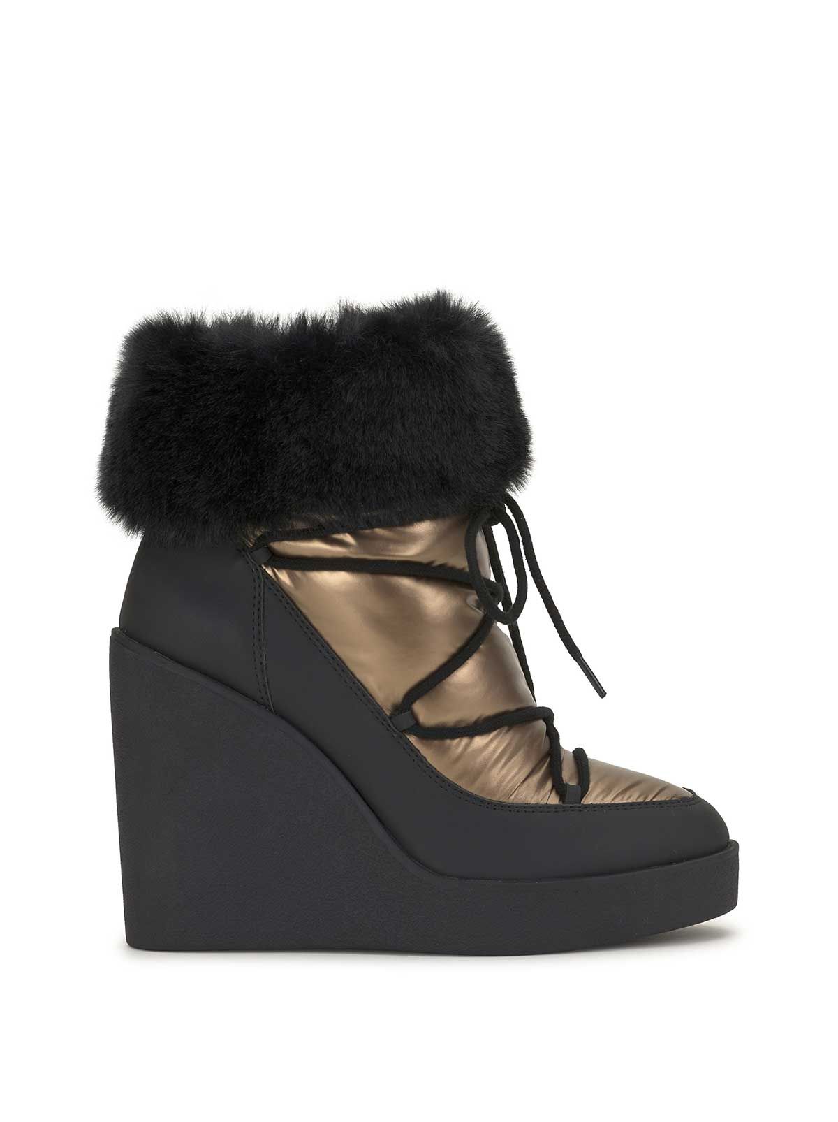Myina Wedge Bootie in Black sold by Jessica Simpson