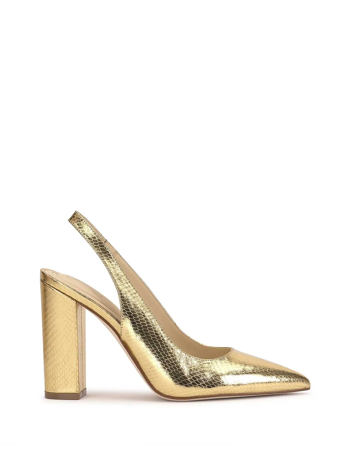 Noula Slingback Pointed Toe Pump in Gold sold by Jessica Simpson