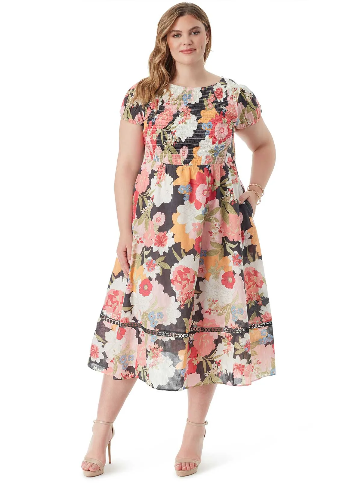 Leighten Dress in Blooms In The Bay sold by Jessica Simpson