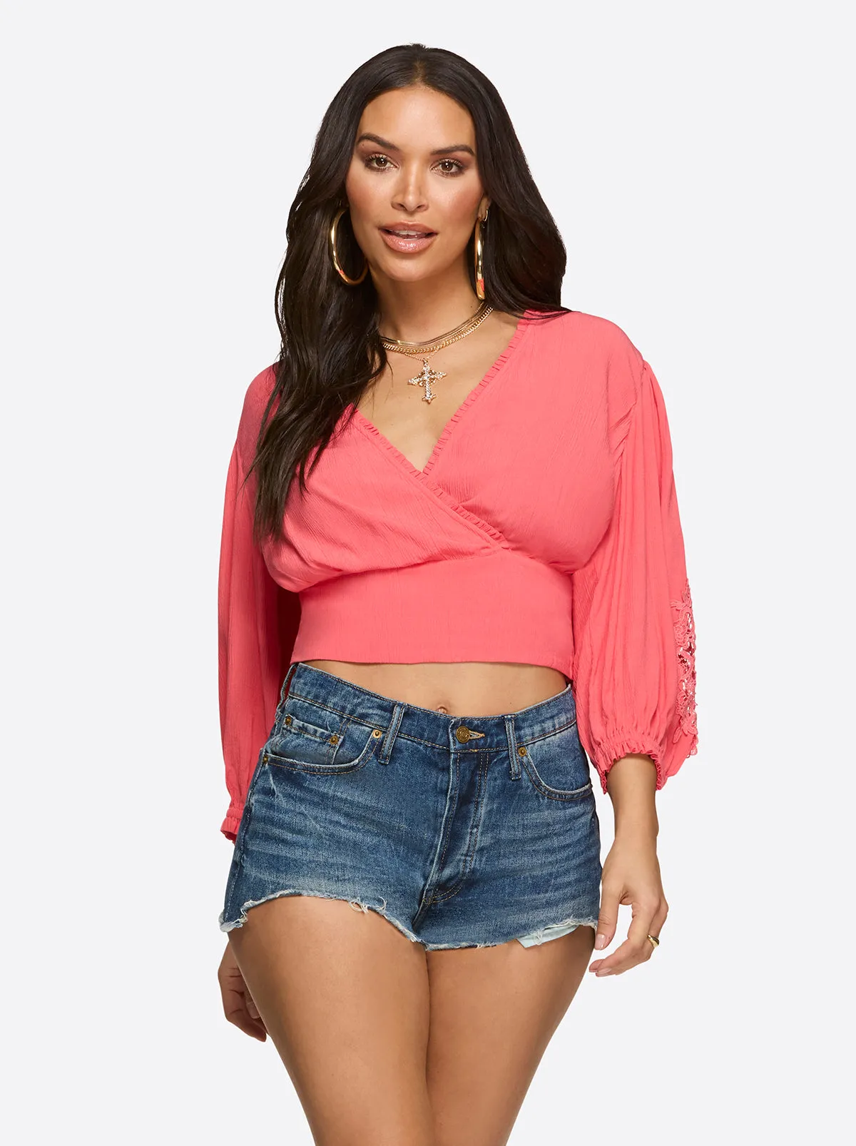 Patsy Top in Rose Of Sharon sold by Jessica Simpson