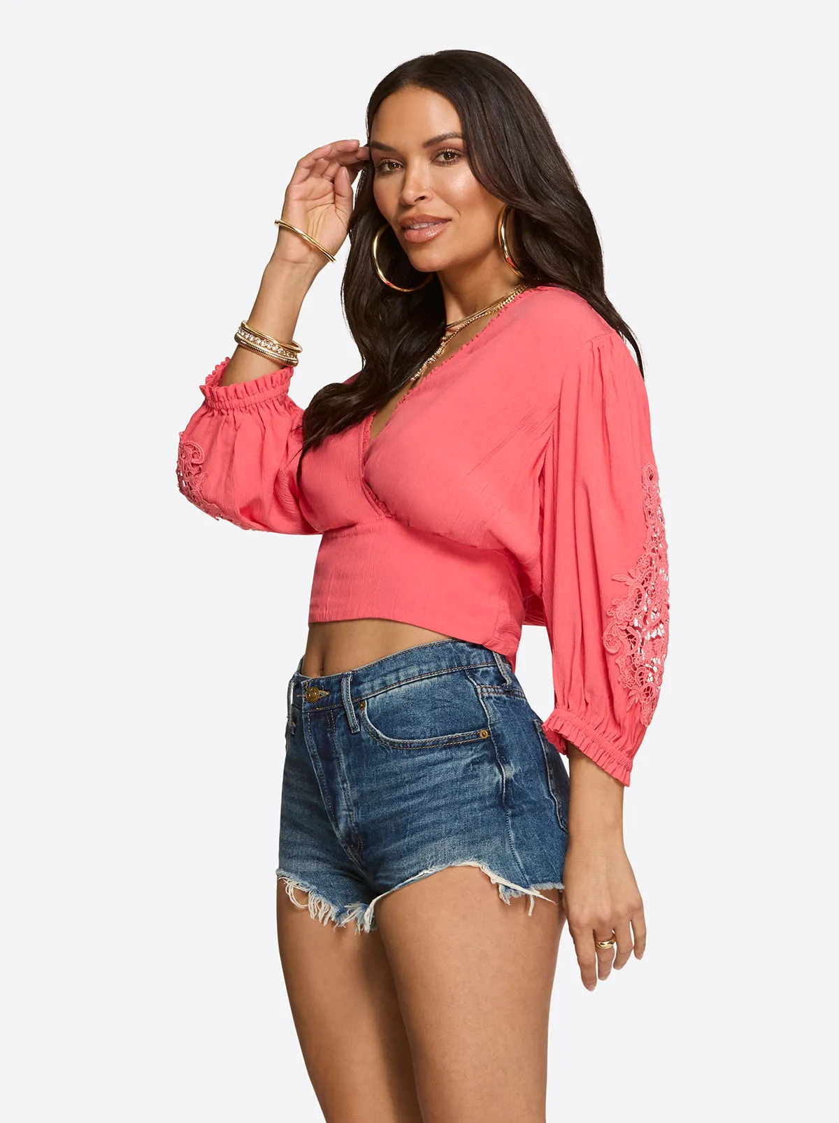 Patsy Top in Rose Of Sharon sold by Jessica Simpson product image thumbnail 2
