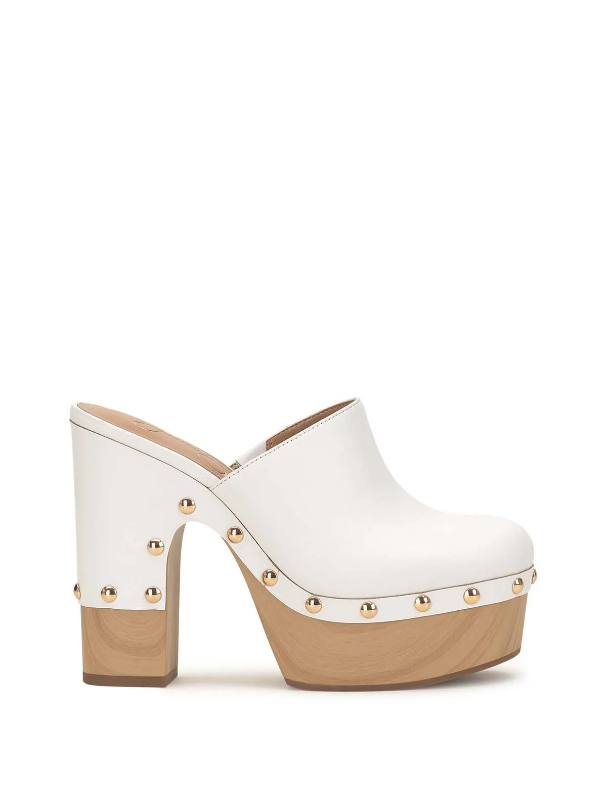 Dasally Platform Mule in Bright White sold by Jessica Simpson