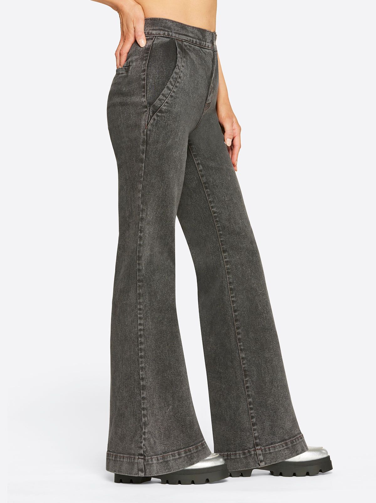 True Love Wide Leg Trouser Jeans in Odd Eye sold by Jessica Simpson product image thumbnail 2
