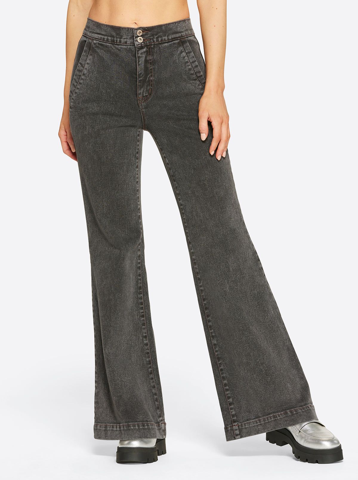 True Love Wide Leg Trouser Jeans in Odd Eye sold by Jessica Simpson
