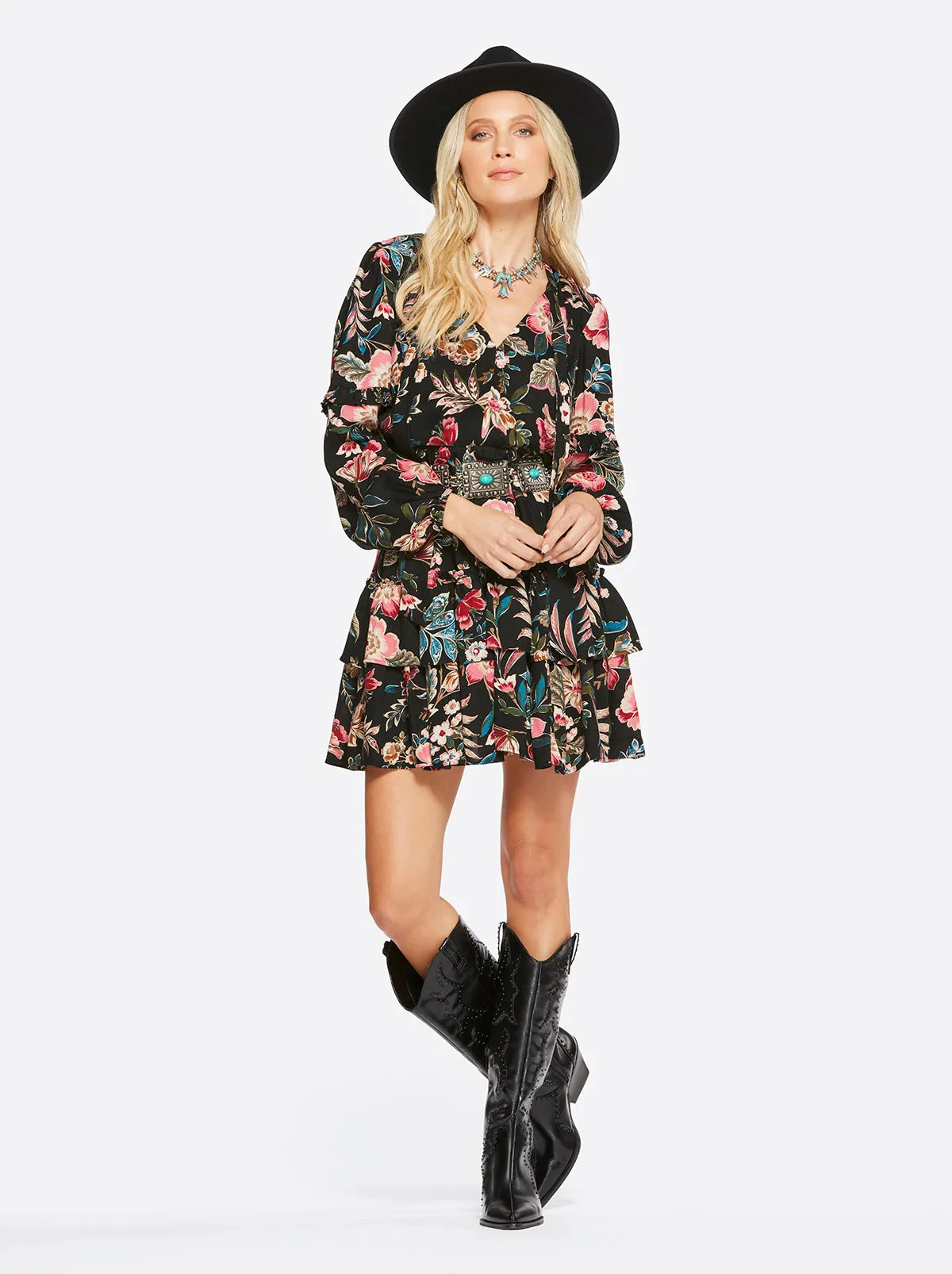 Reina Dress in Arcadian Blooms sold by Jessica Simpson product image thumbnail 5