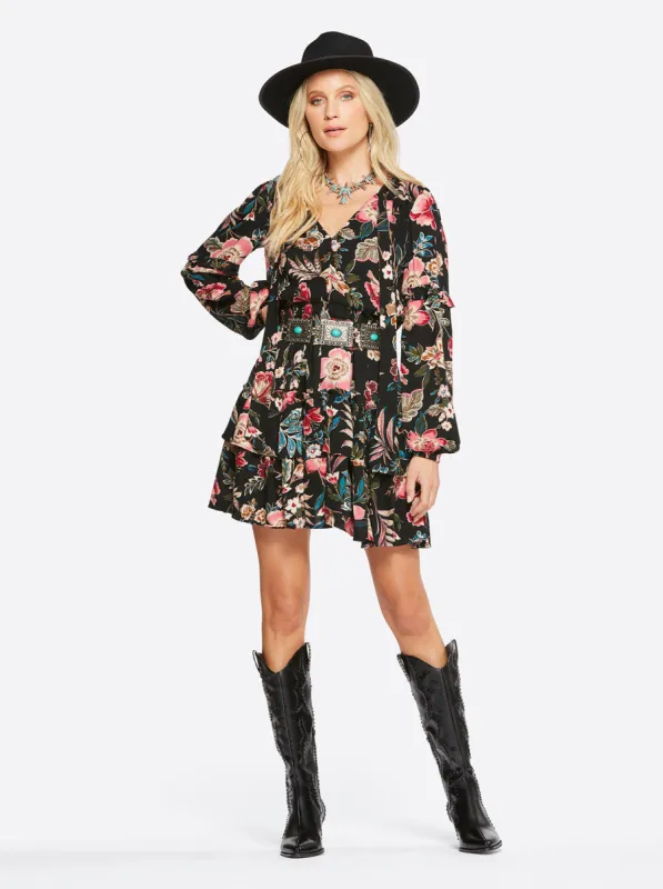 Reina Dress in Arcadian Blooms sold by Jessica Simpson