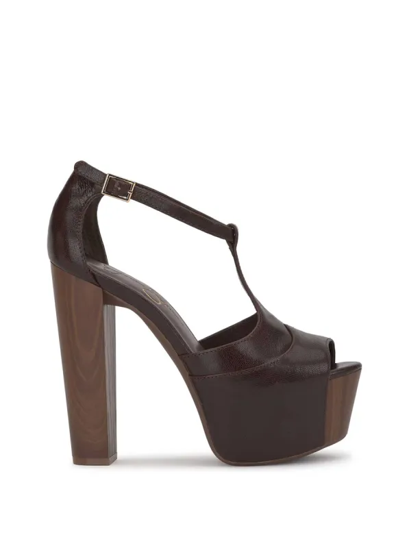 Dany T-Strap Platform Sandal in Ganache sold by Jessica Simpson