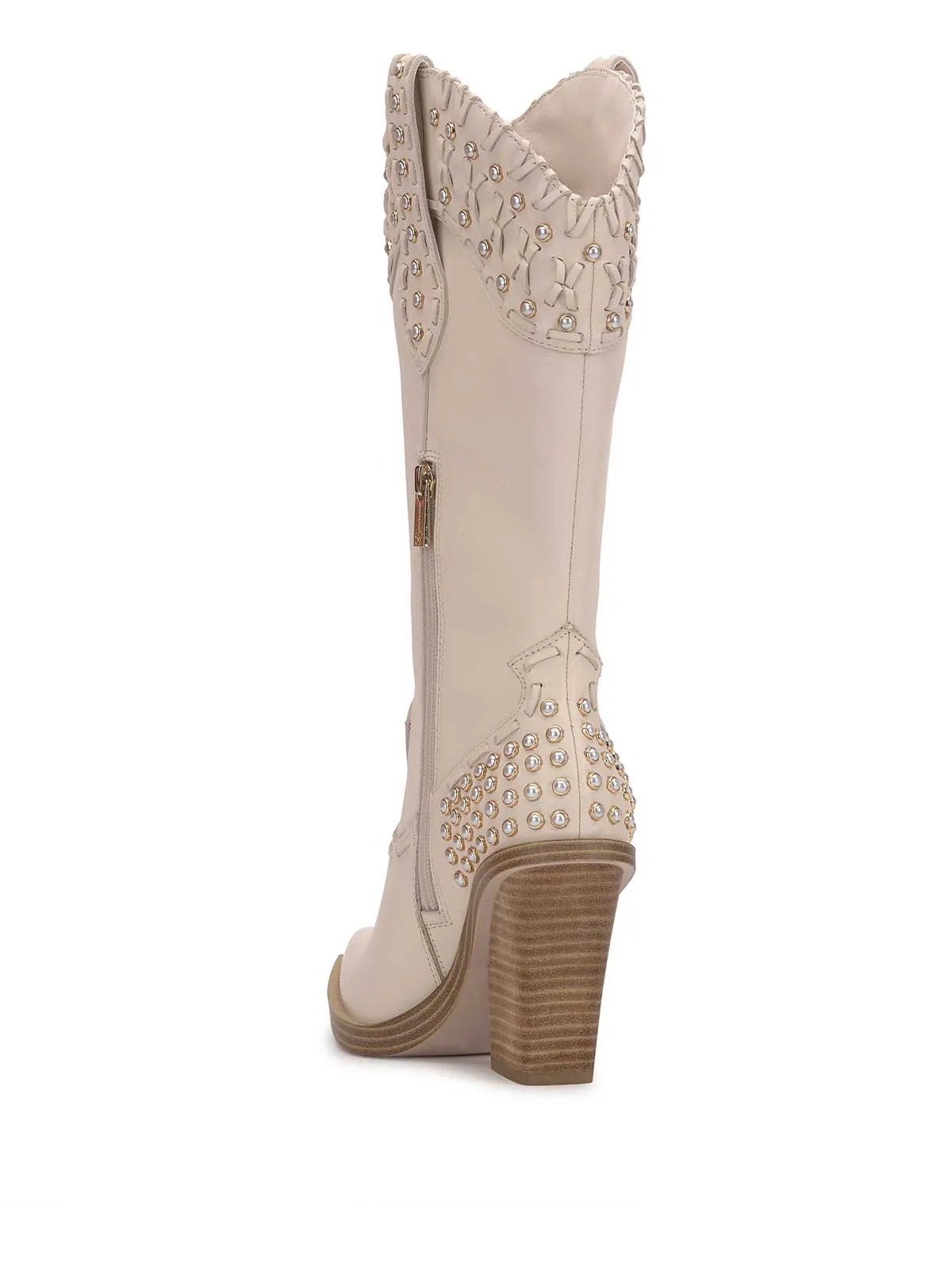 Liselotte Studded Western Boot in Chalk sold by Jessica Simpson product image thumbnail 4